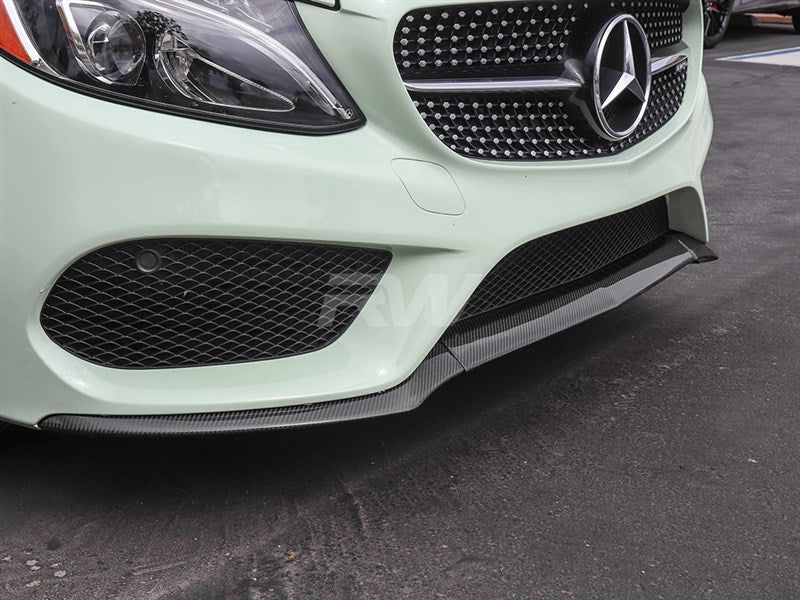Mercedes W205 Carbon Fiber Front Lip Spoiler