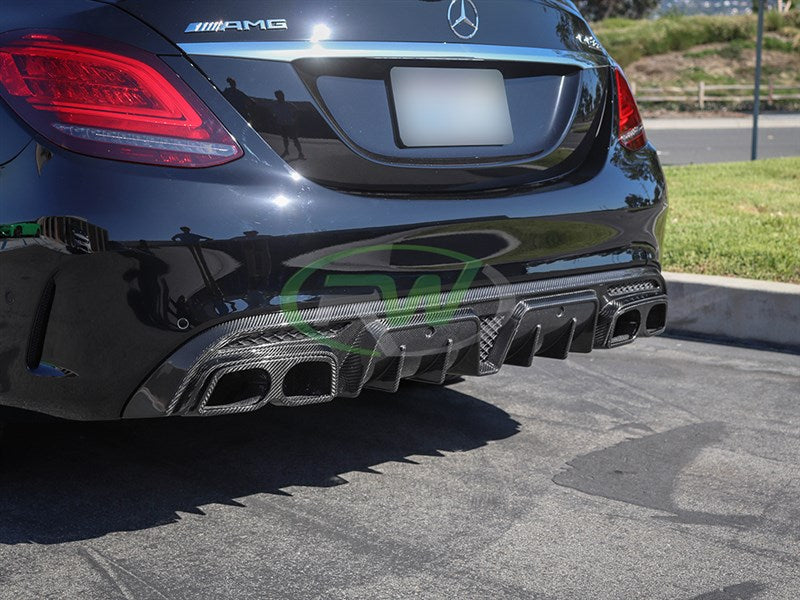 Mercedes W205 BRS Style Carbon Fiber Diffuser Secondary image