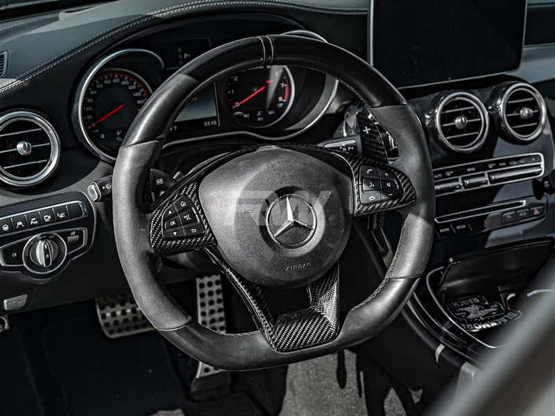 Mercedes AMG Carbon Fiber Steering Wheel Trim Secondary image