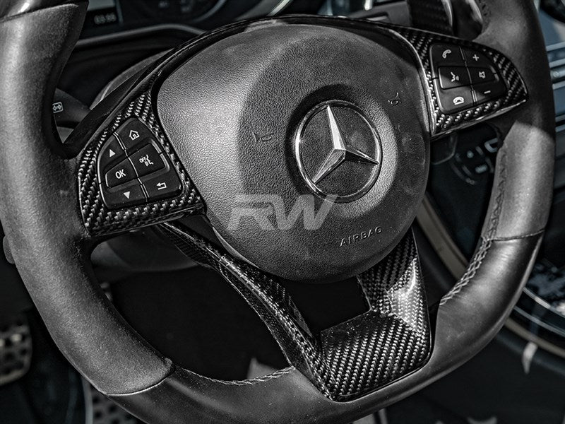 Mercedes AMG Carbon Fiber Steering Wheel Trim