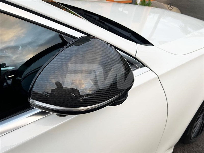 Mercedes W206 W223 Carbon Fiber Mirror Caps Main image