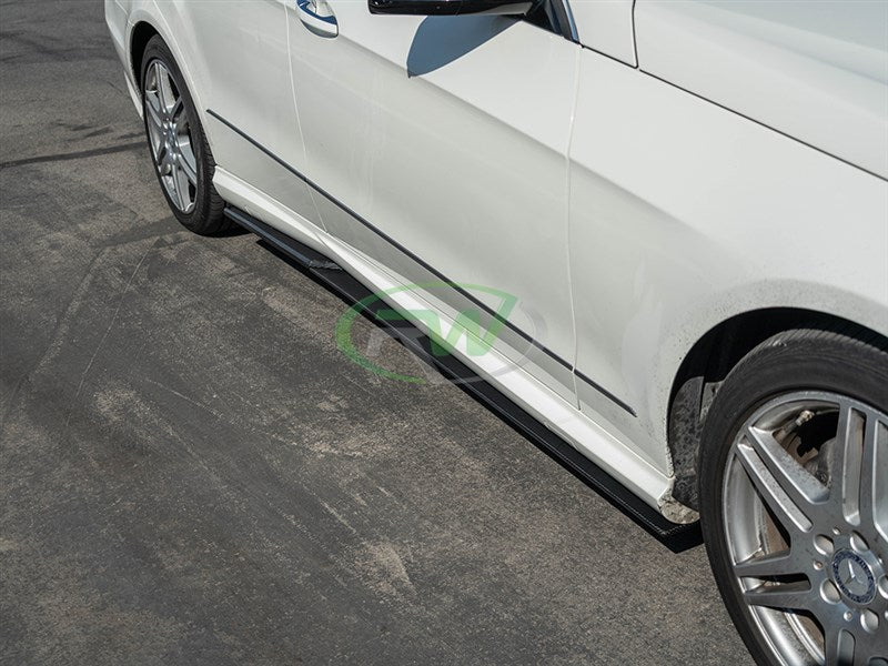 Mercedes W212 CF Side Skirt Extensions