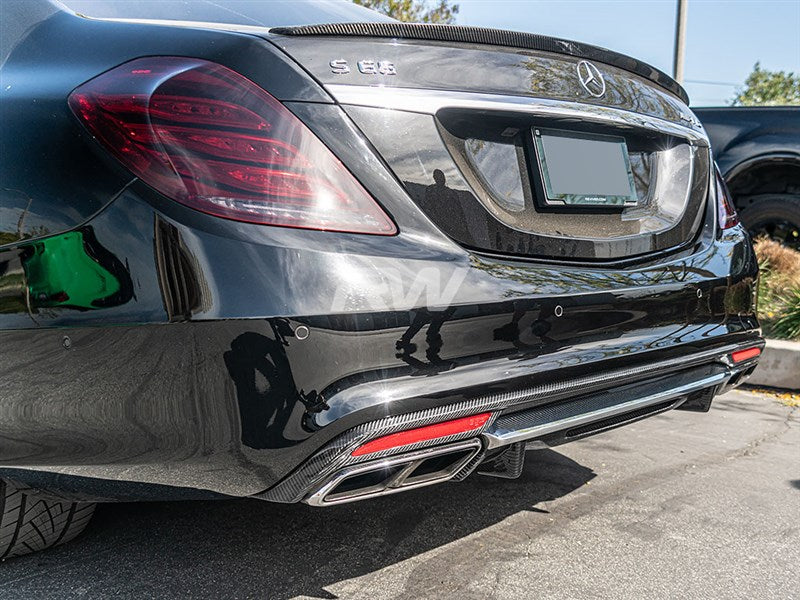 Mercedes W222 S63 Carbon Fiber Rear Diffuser Main image