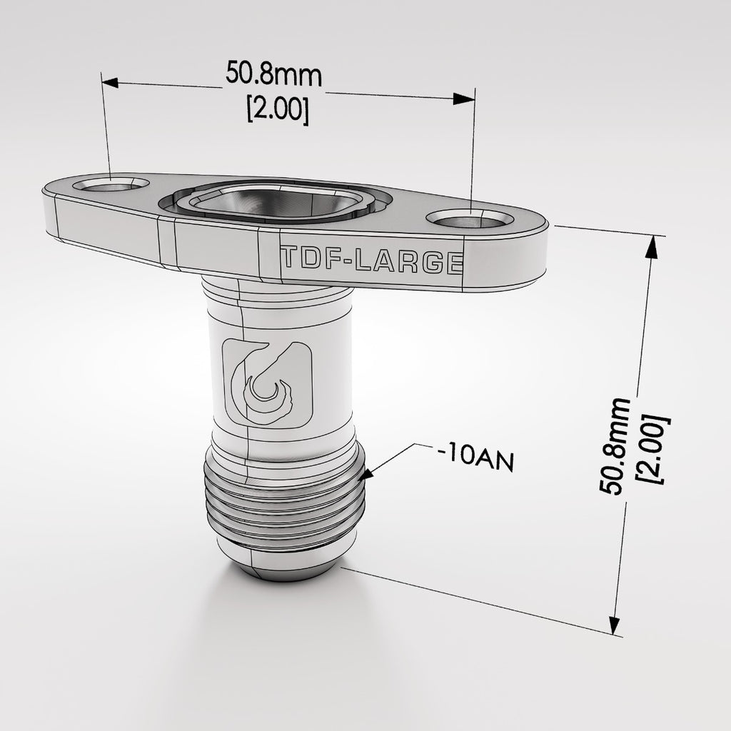 Full Race Large Turbo Drain Flange -10AN