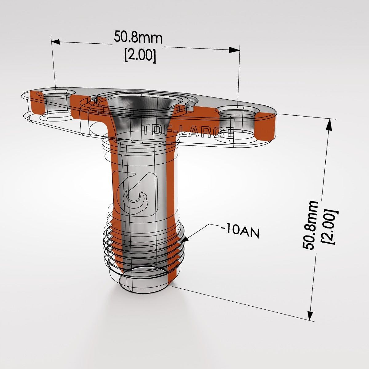 Full Race Large Turbo Drain Flange -10AN
