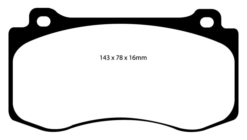 EBC 05-10 Chrysler 300C 6.1 SRT8 Yellowstuff Front Brake Pads (Excl 6 Piston Calipers) Main image