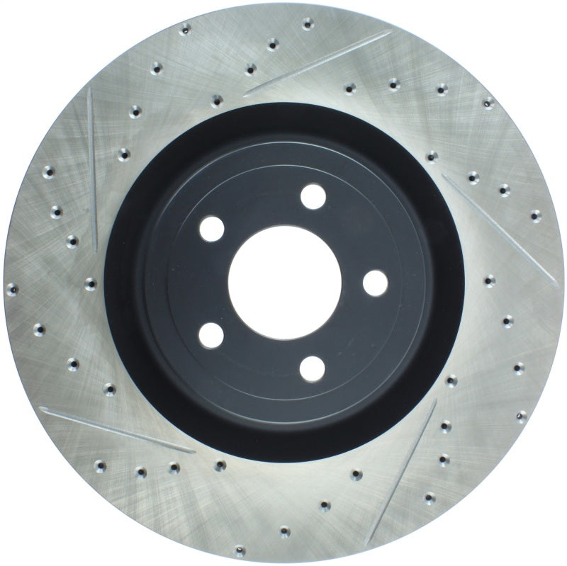 StopTech Slotted & Drilled Sport Brake Rotor - 2015 Ford Mustang GT - Front Right Main image