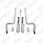 MBRP 05-09 Ford Shelby GT500 / GT Dual Split Rear Race Version, T409 4in Tips Exhaust System (view 4)