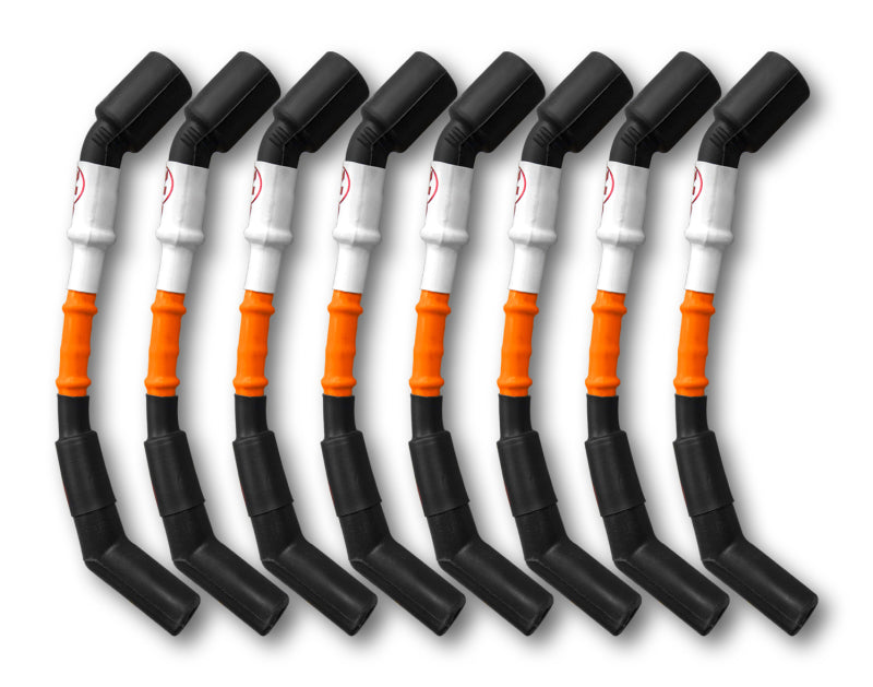 Kooks 10mm Spark Plug Wires - Orange w/Black Boots (8 pc. Set) Main image