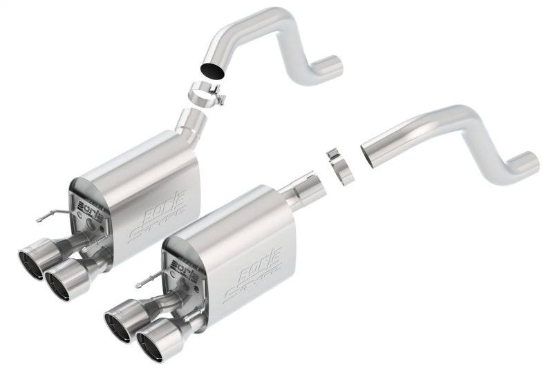 Borla 06-13 Chevy Corvette C6 ZO6/ZR1 Manual Trans S-Type II Rear Section Exht Dual Rd Rolled Tips Main image