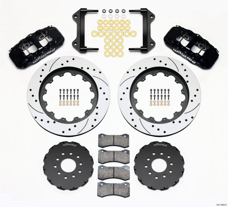 Wilwood AERO6 Front Hat Kit 15.00 Drilled 97-04 Corvette C5/Z06 05-13 C6 Main image