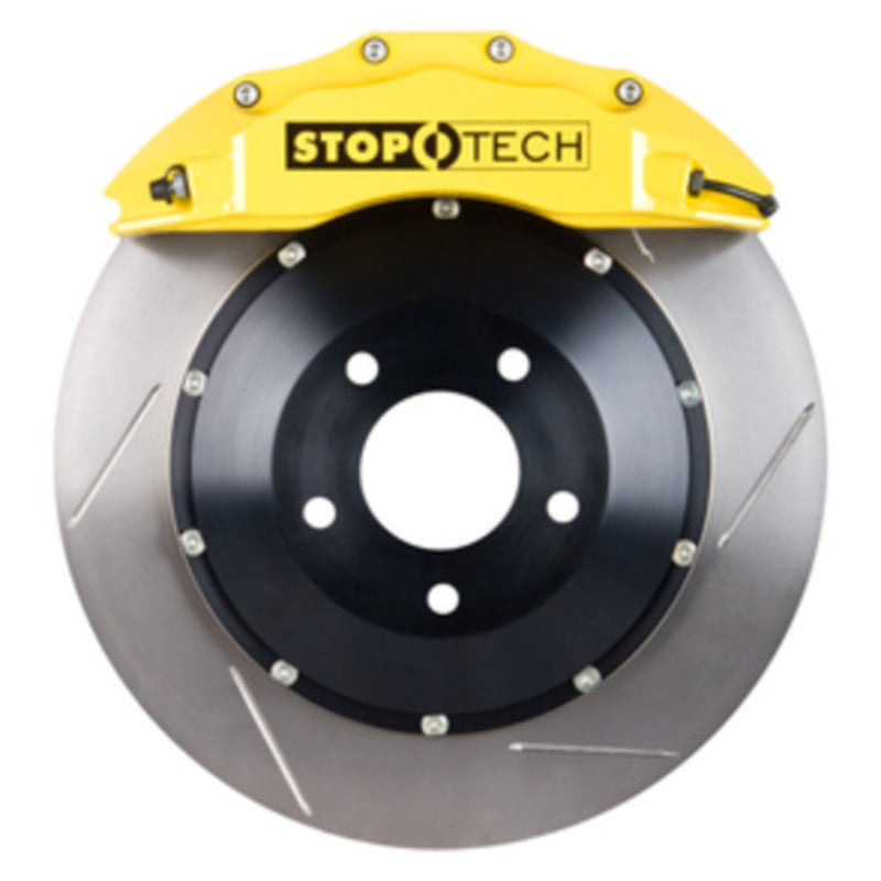 StopTech 06-09 Chevy Corvette Front BBK w/ Yellow ST-60 Calipers Slotted 355x32mm Rotors SS Lines Main image