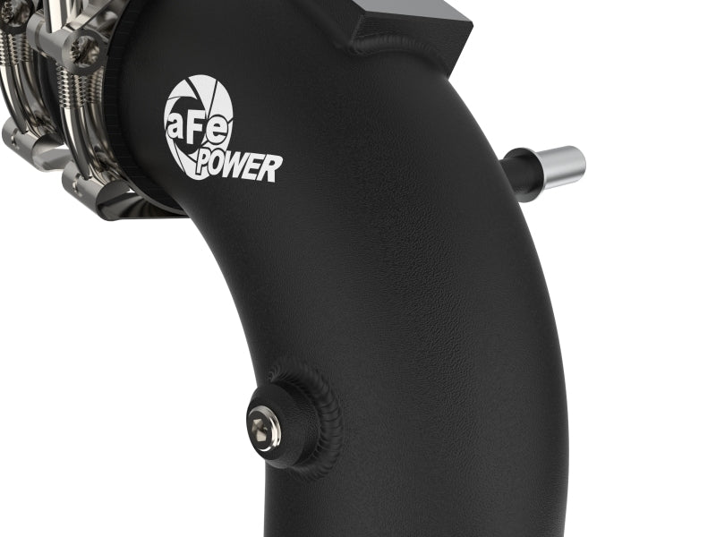 aFe BladeRunner 21-22 Ford F-150 Ecoboost V6-3.5L(tt) Aluminum Hot and Cold Charge Pipe Kit Black (view 3)