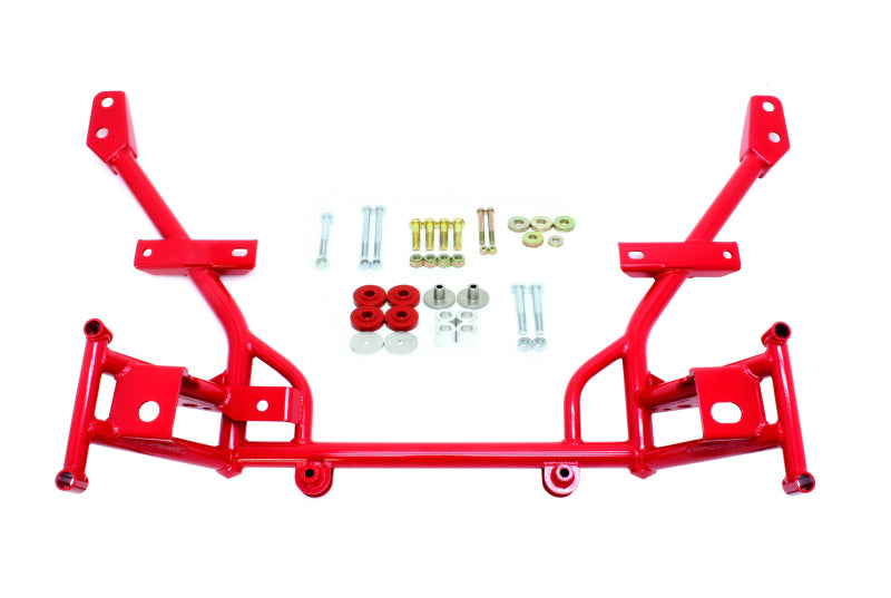 BMR 05-14 S197 Mustang K-Member w/ 1/2in Lowered Motor Mounts and STD. Rack Mounts - Red Main image