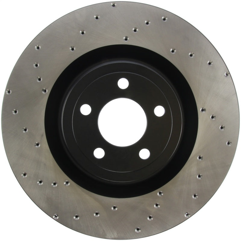 StopTech Cross Drilled Sport Brake Rotor - 2015 Ford Mustang w/ Brembo - Front Right Main image
