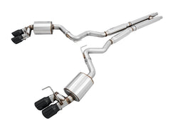 AWE Tuning 2018+ Ford Mustang GT (S550) Cat-Back Exhaust - Touring Edition (Quad Diamond Black Tips)