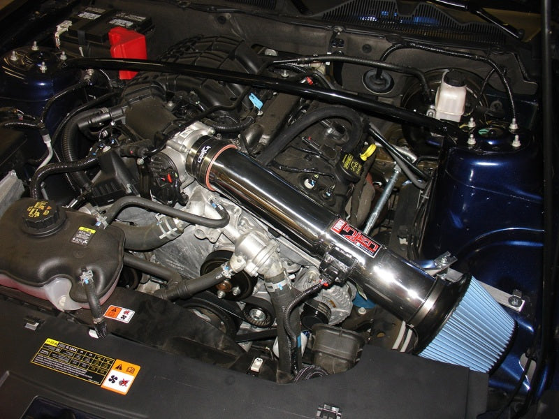 Injen 11-13 Ford Mustang V6 3.7L Wrinkle Black Power-Flow Air Intake System (view 4)