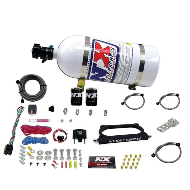 Nitrous Express 07-14 Ford Mustang GT500 Nitrous Plate Kit (50-250HP) w/10lb Bottle Main image