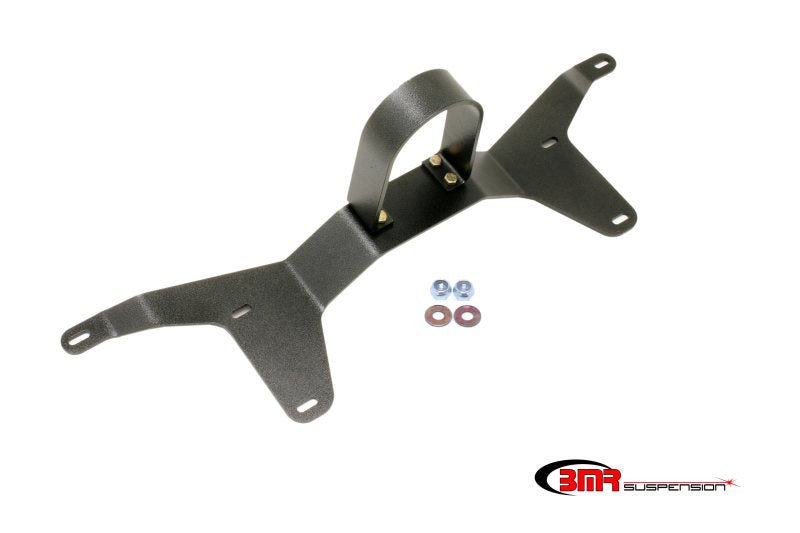 BMR 05-14 S197 Mustang Rear Tunnel Brace w/ Rear Driveshaft Safety Loop - Black Hammertone Main image