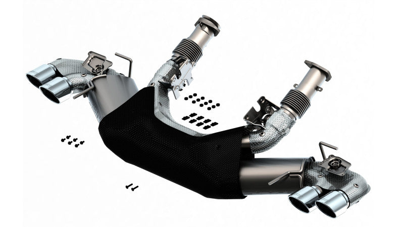 Borla 2020 Chevrolet Corvette C8 6.2L S-Type Exhaust System Dual Round A/C Tips 4inx 4.75in Secondary image