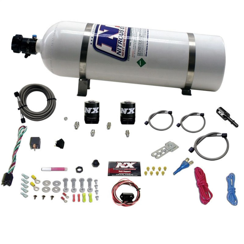 Nitrous Express Dodge Hemi/SRT8 Single Nozzle Fly By Wire Nitrous Kit (35-150HP) w/15lb Bottle Main image