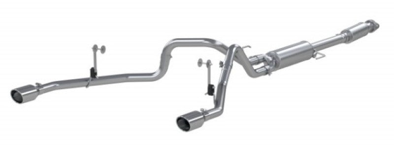MBRP 2021+ F-150 2.7L/ 3.5L Ecoboost, 5.0L 3in Cat Back 2.5in Dual Split Rear - Aluminized Steel (view 5)
