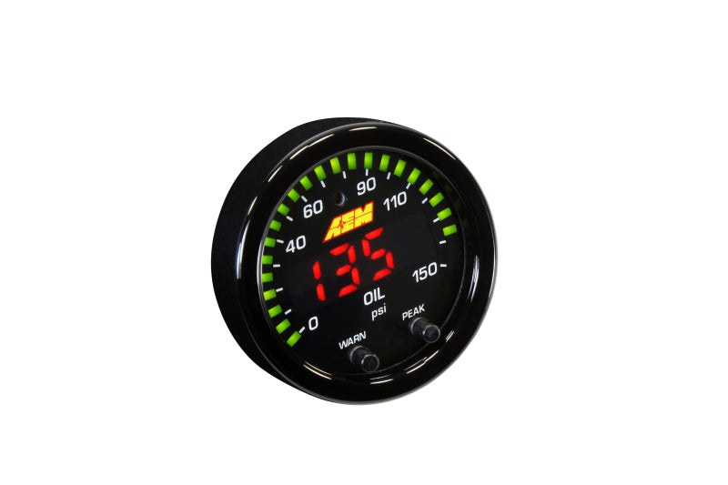 AEM X-Series 0-150 Oil Pressure Gauge Kit (view 2)