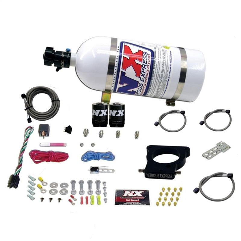 Nitrous Express GM LS 78mm 3-Bolt Nitrous Plate Kit (50-350HP) w/10lb Bottle Main image
