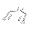 MagnaFlow Axle-Back, SS, 3in, Quad Split Rear 3.5 Tips 2015 Dodge Challenger incl SRT Hellcat (view 7)