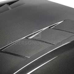 Anderson Composites 2018 Ford Mustang GT Type-SA Style Heat Extractor Double Sided Carbon Fiber Hood