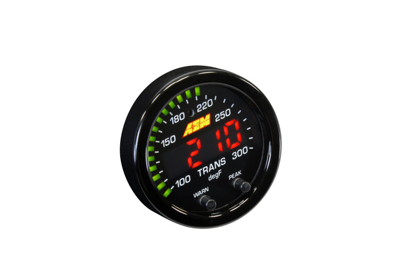 AEM X-Series Temperature 100-300F Gauge Kit (ONLY Black Bezel and Water Temp. Faceplate) (view 2)