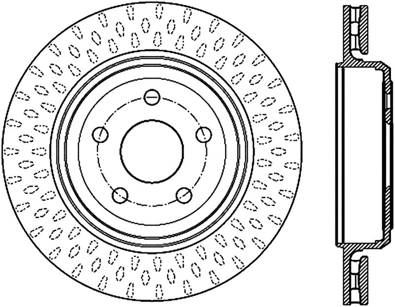 StopTech 12-13 Jeep SRT8 Rear Right Slotted Sport Brake Rotor Main image