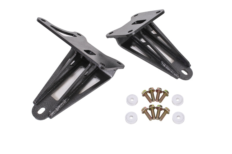 BMR 11-17 S197 Mustang Motor Mount Brackets - Black Hammertone Main image