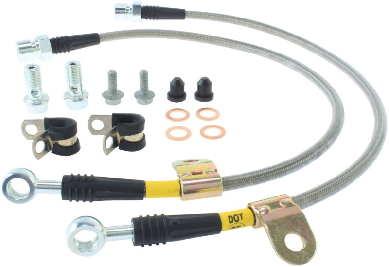 StopTech 06-07 Chrysler 300C SRT-8 Stainless Steel Front Brake Lines Main image
