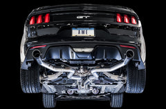 AWE Tuning S550 Mustang GT Cat-back Exhaust - Track Edition (Chrome Silver Tips)