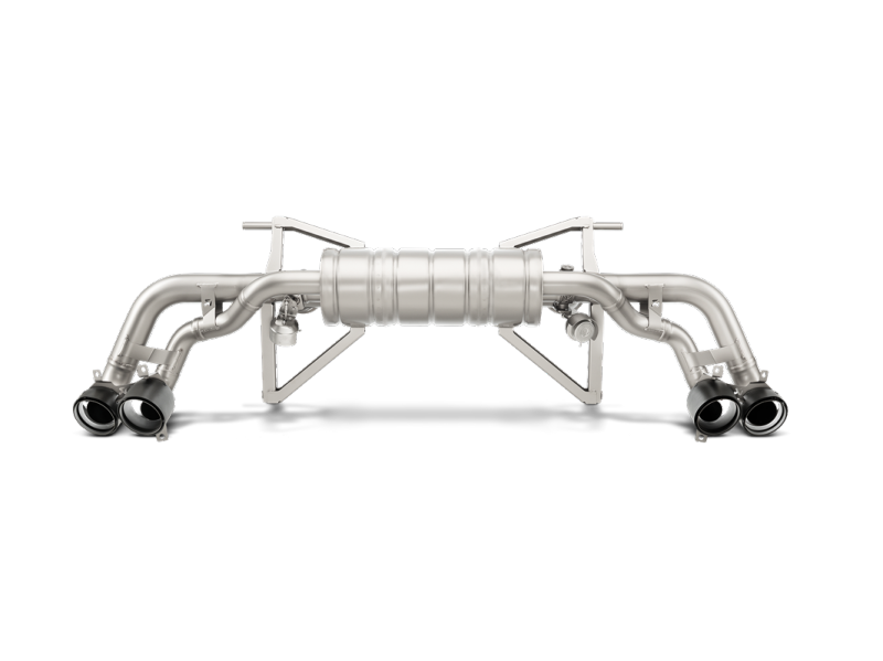 Akrapovic 16-16 Lamborghini Huracan LP 580-2 Coupe/Spyder Slip-On Line (Titanium) w/ Carbon Tips Main image