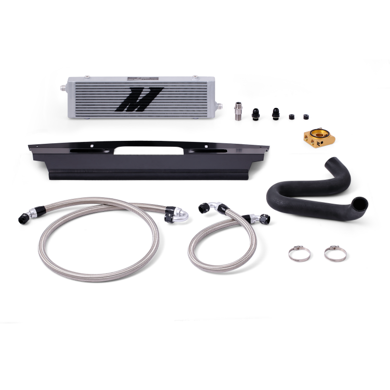 Mishimoto 2015+ Ford Mustang GT Thermostatic Oil Cooler Kit - Silver Main image
