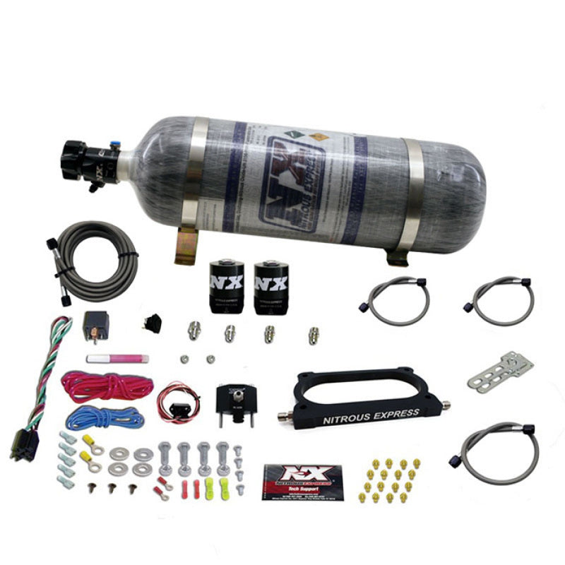 Nitrous Express 07-14 Ford Mustang GT500 Nitrous Plate Kit (50-250HP) w/Composite Bottle Main image