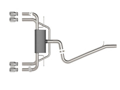 aFe MACHForce XP 3in-2.5in 304SS Exhaust Cat-Back 15-20 Audi S3 L4-2.0L (t) - Polished Tips