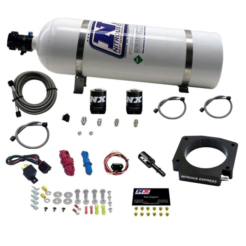 Nitrous Express 15-17 Ford Mustang GT350 5.2L Nitrous Plate Kit w/15lb Bottle Main image
