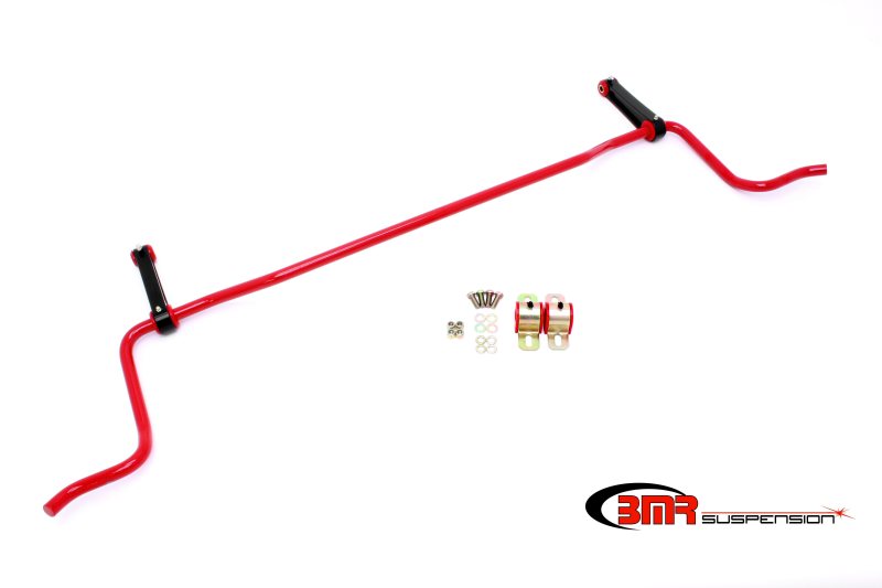 BMR 05-10 S197 Mustang Rear Solid 22mm Sway Bar Kit w/ Bushings & Billet Links - Red Main image