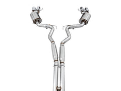 AWE Tuning 2018+ Ford Mustang GT (S550) Cat-Back Exhaust - Touring Edition (Quad Chrome Silver Tips)