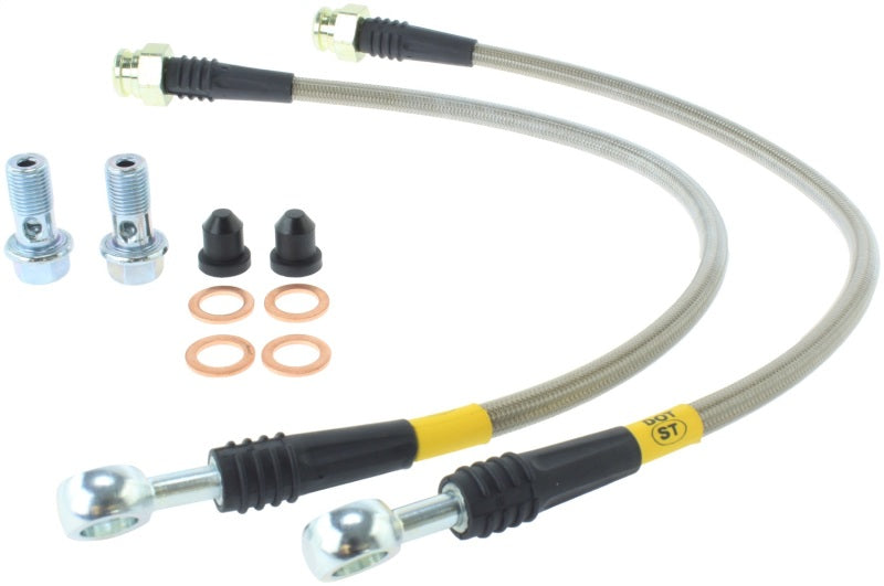 StopTech 06-10 Chevrolet Corvette Z06 Stainless Steel Rear Brake Lines Main image