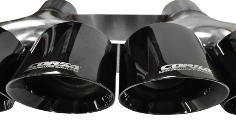 Corsa 15-15 Chevrolet Corvette 6.2L V8 Quad 45in Polished Black Pro-Series Tip Kit (view 6)