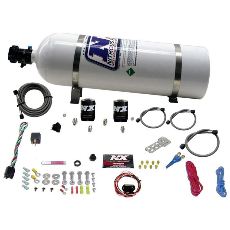 Nitrous Express 10-15 Chevrolet Camaro (5th Gen) Single Nozzle Nitrous Kit (35-150HP) w/15lb Bottle Main image