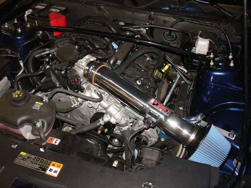Injen 11-13 Ford Mustang V6 3.7L Wrinkle Black Power-Flow Air Intake System (view 5)