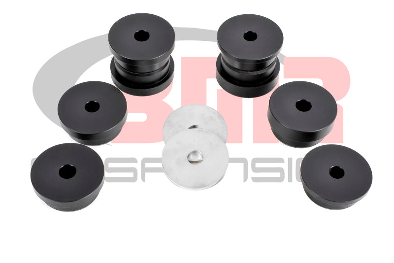 BMR 15-17 S550 Mustang Rear Cradle Bushing Kit (Delrin) - Black Main image