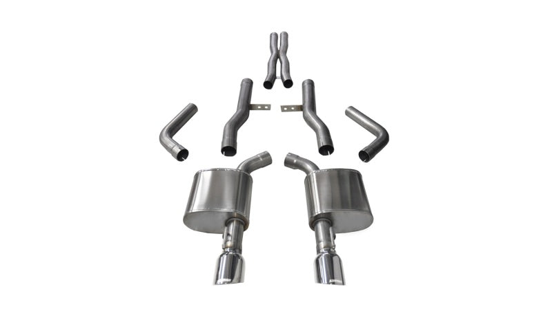 Corsa 15-16 Dodge Charger SRT/Scat Pack/R/T 6.4L Polished Xtreme Cat-Back Exhaust Main image