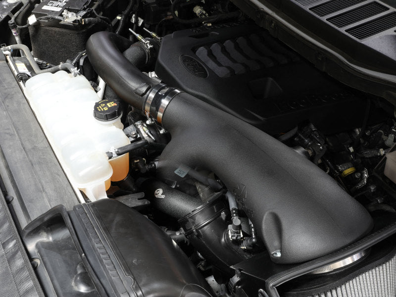 aFe BladeRunner 21-22 Ford F-150 Ecoboost V6-3.5L(tt) Aluminum Hot and Cold Charge Pipe Kit Black (view 2)
