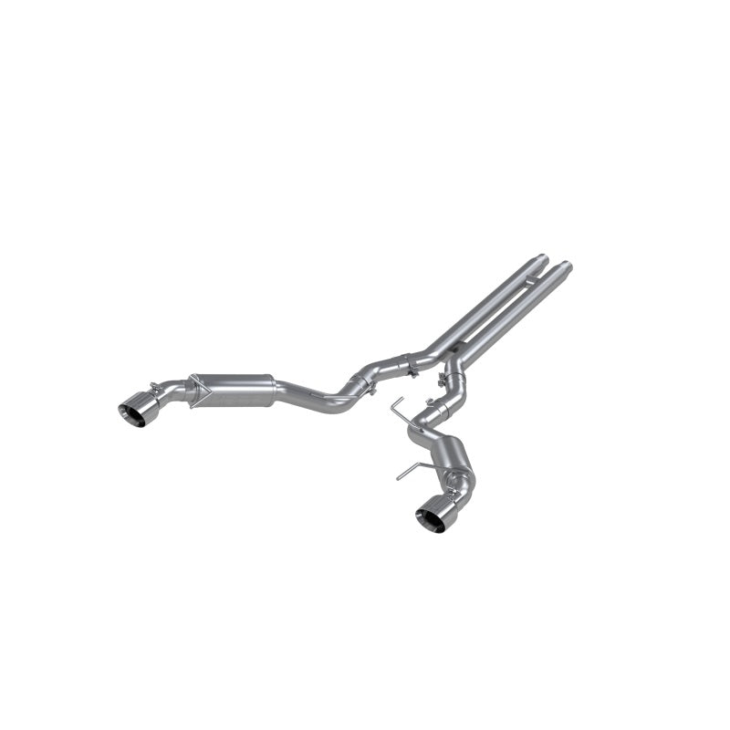 MBRP 15-17 Ford Mustang GT 5.0 3in Cat Back Dual Split Rear Race Version 4.5in Tips - Aluminized (view 2)